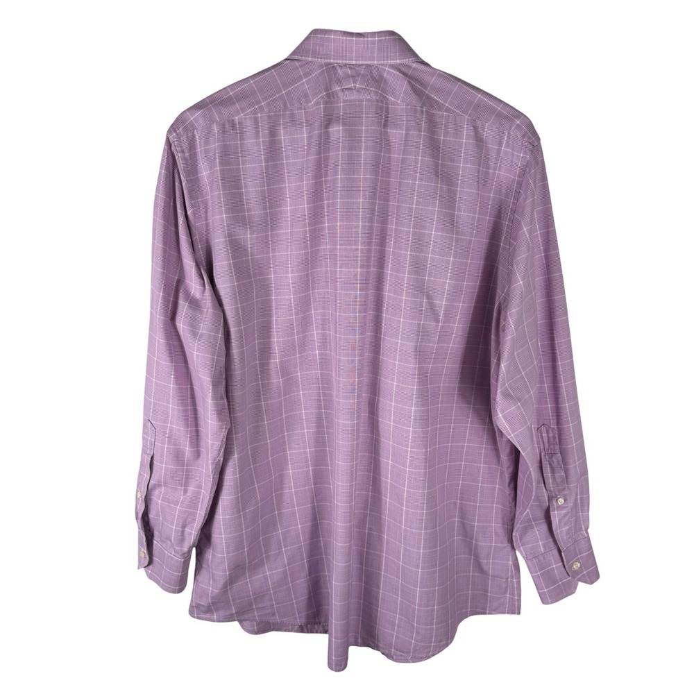 Brooks Brothers Slim Fit Plaid Egyptian Cotton Dress Shirt Mens 17-34 USA Made - Picture 7 of 7